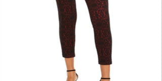 Thalia Sodi Women's Printed Skinny Cropped Trousers Red Size Medium