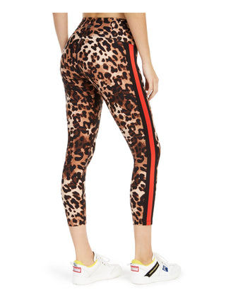 Calvin Klein Women's Animal Print Skinny Pants Brown Size XX-Large