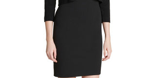 Tommy Hilfiger Women's Embellished Polka Dot Evening Jacket Black Size Large