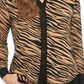 Anne Klein Women's Button up Zebra Print Shirt Brown Size 10