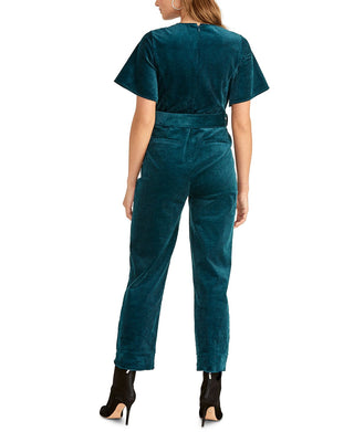 Rachel Roy Women's Teal Bell Sleeve V Neck Party Jumpsuit Blue Size 0