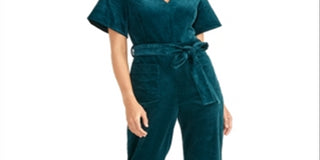 Rachel Roy Women's Teal Bell Sleeve V Neck Party Jumpsuit Blue Size 0