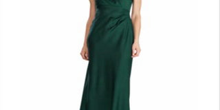 Ralph Lauren Women's Sleeveless Satin Evening Gown Green Size 2