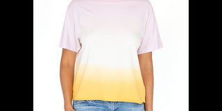 Rebellious One Junior's Printed Dip Dye T-Shirt Yellow Size S