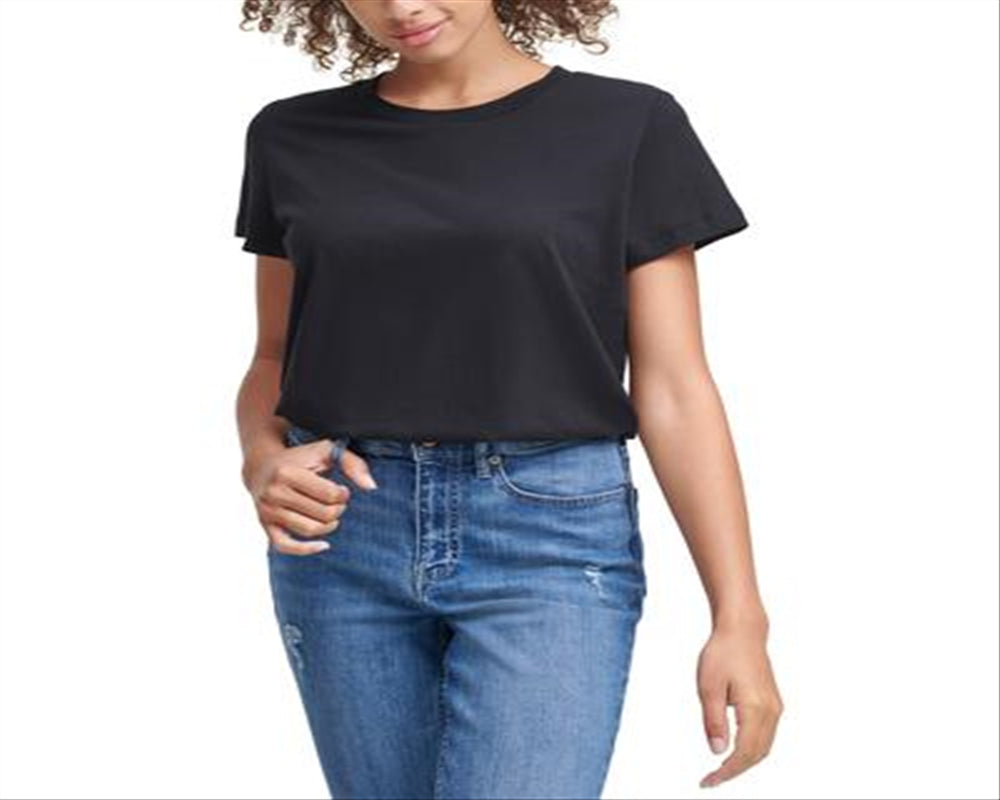 Calvin Klein Women's Jeans Short Sleeve T-Shirt Bodysuit Black