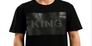 Hudson Nyc Men's King Bling Graphic T-Shirt Black Size Small