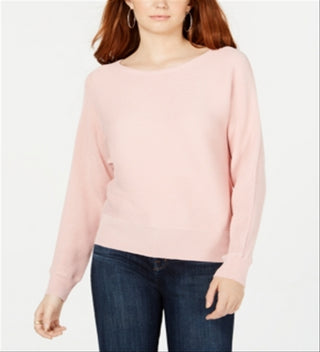 Hooked Up By IOT Women's Knit Long Sleeves Pullover Sweater Pink Size X-Large