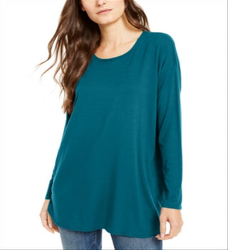 Eileen Fisher Women's Scoop Neck Tunic Green Size X-Large