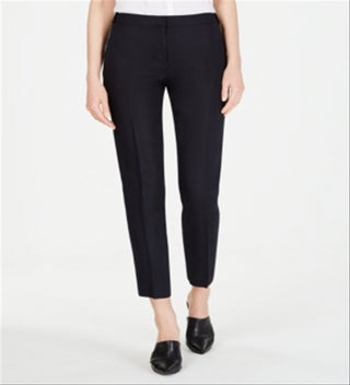 Calvin Klein Women's Wear to Work Straight Leg Pants Dark Blue Size 10