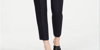 Calvin Klein Women's Wear to Work Straight Leg Pants Dark Blue Size 10