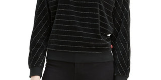 Levi's Women's Velour Dolman Sleeve Top Black Size Large