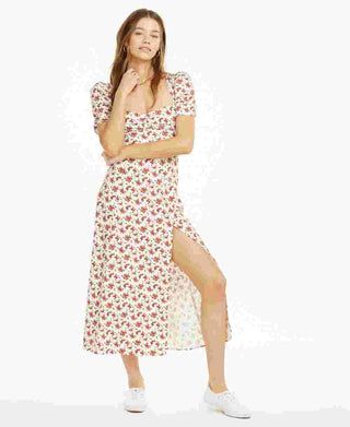 Danielle Bernstein Women's Floral Slip Maxi Dress White Size 6