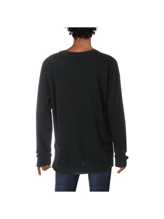 Ralph Lauren Women's Printed Long Sleeve Crew Neck Sweater Black Size Large
