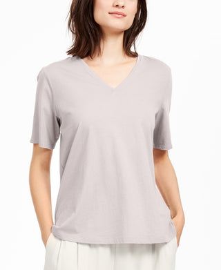 Eileen Fisher Women's Organic Cotton T-Shirt Purple Size XX-Small