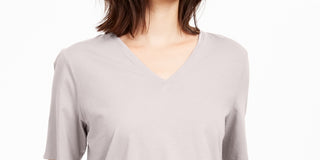 Eileen Fisher Women's Organic Cotton T-Shirt Purple Size XX-Small