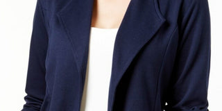 Maison Jules Women's Long Sleeve Open Cardigan Top Blue Size XX-Small