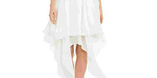 Thalia Sodi Women's Chain Strap Layered Hem Dress White Size X-Large