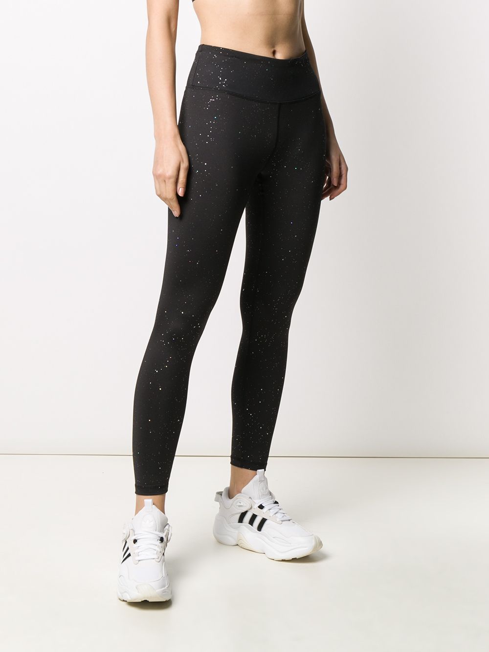 DKNY Women's High Waist Slim Fitness Leggings Black Size X-Small
