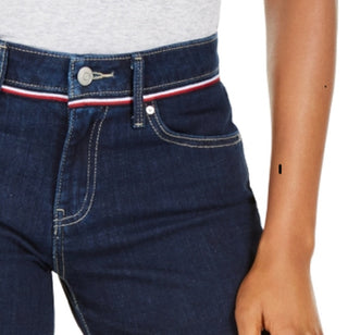 Tommy Hilfiger Women's Cuffed Denim Shorts Bright Blue Size 2