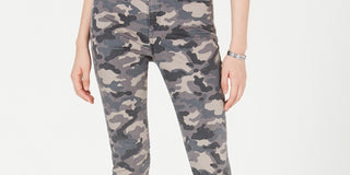 Rewash Juniors' Camo Cropped Skinny Jeans Gray Size 11