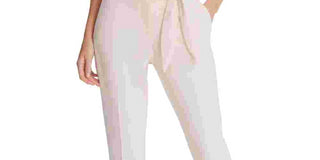 DKNY Women's Belted Slim-Leg Pants Pink Size 10