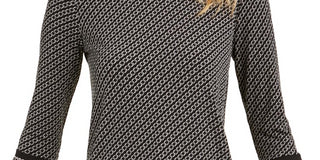 Michael Kors Women's Printed Bell Sleeve Top Black Size XS