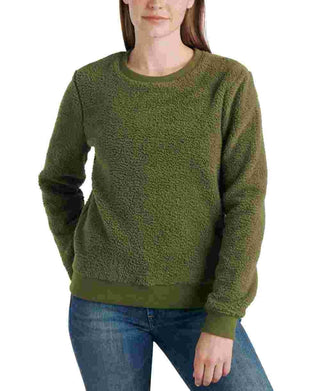 Lucky Brand Women's Long Sleeve Crew Neck Sweater Green Size X-Small