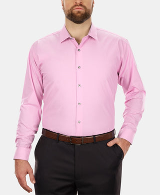 Kenneth Cole Men's Big & Tall Classic-Fit Dress Shirt Pink Size 34-35