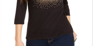 Thalia Sodi Women's Salud Graphic T-Shirt Black Size Large