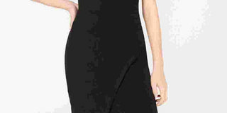 Crave Fame Women's Solid Sleeveless V Neck Above The Knee Sheath Evening Dress Black Size Large