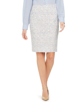 Calvin Klein Women's Tweed Pencil Skirt Gray Size 6