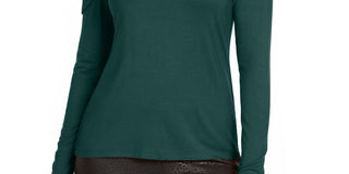 Thalia Sodi Women's Ruffled One-Shoulder Top Green Size X-Small