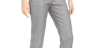 Michael Kors Women's Metallic Pintuck Ankle Pants Gray Size 6