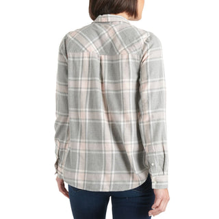 Lucky Brand Women's Plaid Cotton Blend Shirt Gray Size X-Small