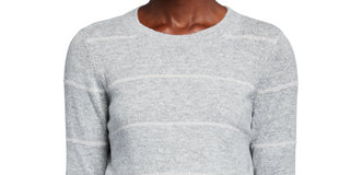 Michael Kors Women's Tinsel Striped Sweater Gray Size X-Small