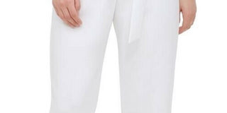 Calvin Klein Women's D Ring Belt Pants White Size 10