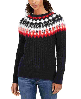 Tommy Hilfiger Women's Fair Isle Sweater Blue Size XX-Large