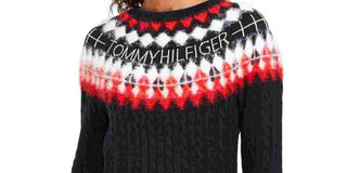 Tommy Hilfiger Women's Fair Isle Sweater Blue Size XX-Large