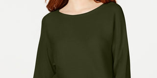 Hooked Up By Iot Junior's Dolman Sleeve Sweater Green Size Small