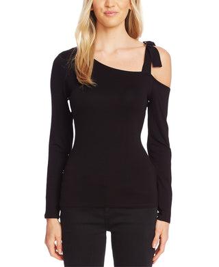 Vince Camuto Women's Cold Shoulder Asymmetrical Top Black Size X-Large