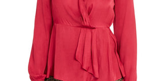 Thalia Sodi Women's Ruffled Keyhole Top Pink Size Small