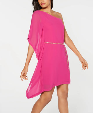 Thalia Sodi Women's Asymmetrical Off The Shoulder Dress Pink Size Medium