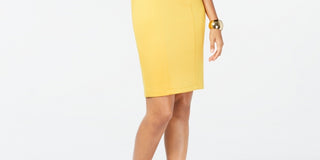 Thalia Sodi Women's Halter Ring Dress Yellow Size Large