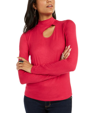 Thalia Sodi Women's Cutout Mock Neck Top Red Size XX-Large