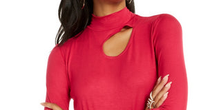 Thalia Sodi Women's Cutout Mock Neck Top Red Size XX-Large