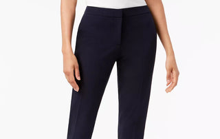 Tommy Hilfiger Women's Twill Slim Leg Ankle Dress Pants Blue Size 8