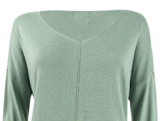 Hippie Rose Juniors' V-Neck Tunic Sweater Green Size X-Small