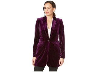 Calvin Klein Women's Knit Button Front Jacket Purple Size 2