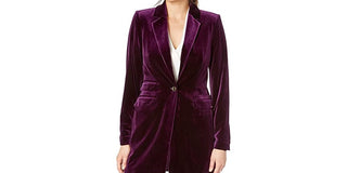 Calvin Klein Women's Knit Button Front Jacket Purple Size 2