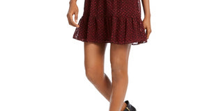 Maison Jules Women's Leopard Print Shirt Dress Wine Size XX-Large